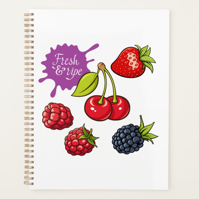 Fresh Red Berries and Cherries Planner (Front)