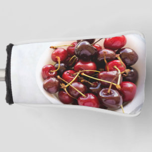 Fresh Red Cherries in a Bowl Photograph Golf Head Cover