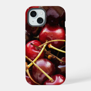 Fresh Red Cherries in a Bowl Photograph iPhone 15 Case