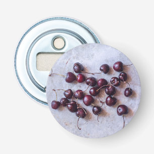 Fresh Red Cherries Photograph Bottle Opener