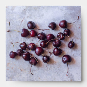Fresh Red Cherries Photograph Envelope