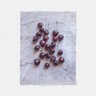 Fresh Red Cherries Photograph Fleece Blanket