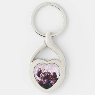 Fresh Red Cherries Photograph Key Ring
