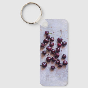 Fresh Red Cherries Photograph Key Ring