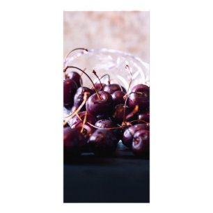 Fresh Red Cherries Photograph Rack Card