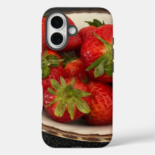 Fresh Red Juicy Strawberries iPhone 16 Case