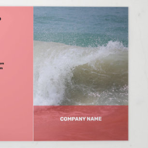 Fresh Red&Pink Modern Transparency Tri-Fold Card