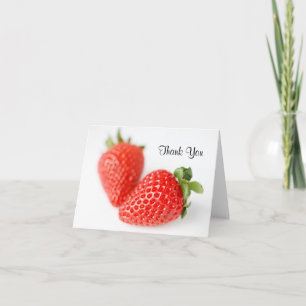 Fresh Red Strawberries Thank You Card