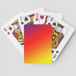 Fresh Red Yellow Purple Gradient Playing Cards