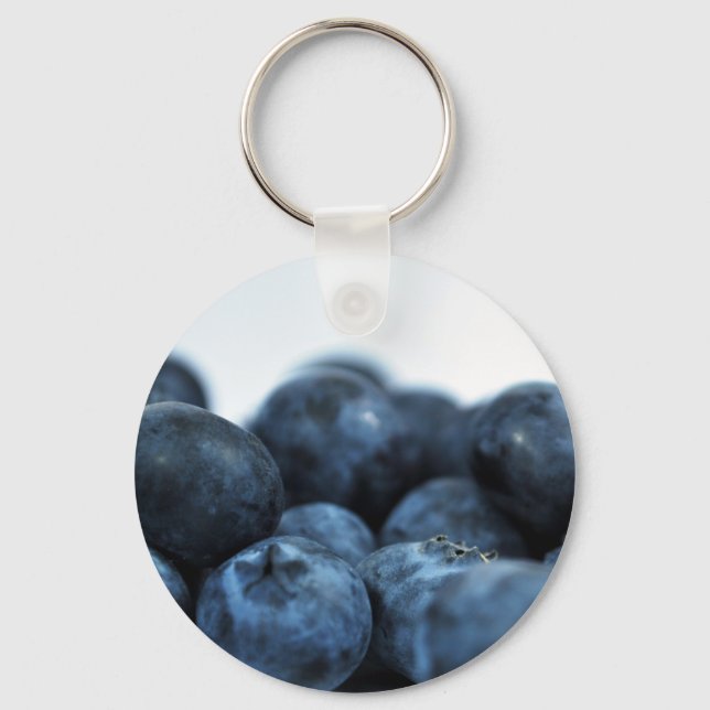 Fresh Ripe Blueberries Key Ring (Front)