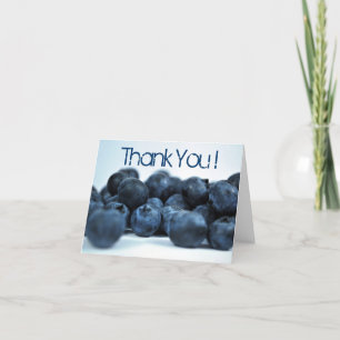 Fresh Ripe Blueberries thank you Card