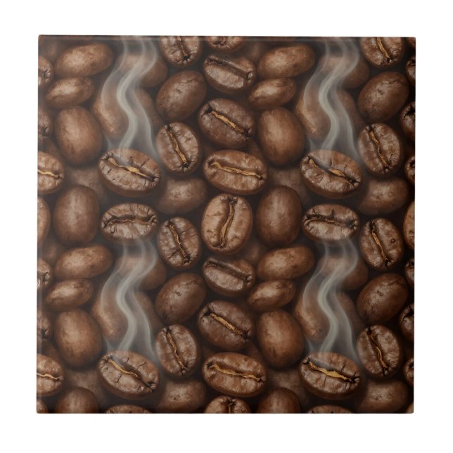 Fresh Roasted Coffee Beans Steam Aroma Tile (Front)
