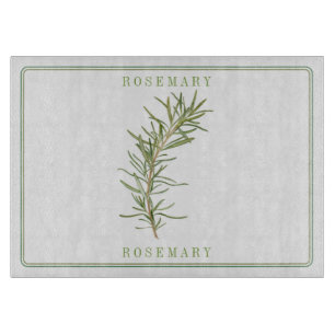 FRESH ROSEMARY 11x8 Glass Cutting Board