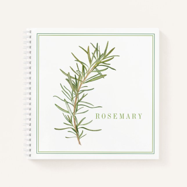 FRESH ROSEMARY 8.5x8.5 Spiral Notebook (Front)