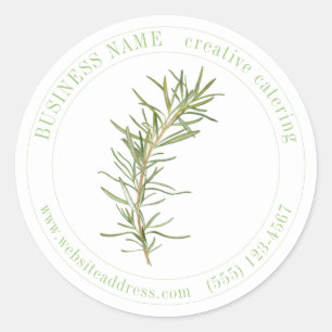 FRESH ROSEMARY Biz ID Large Round Stickers 
