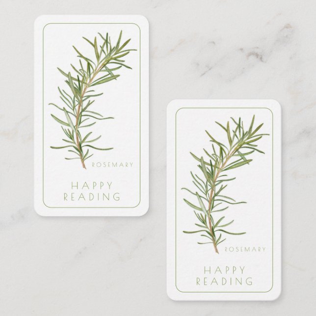 FRESH ROSEMARY Bookmark - 3.5x2 Card + Text (Front/Back)