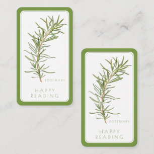 FRESH ROSEMARY Bookmark - 3.5x2 Card + Text Green