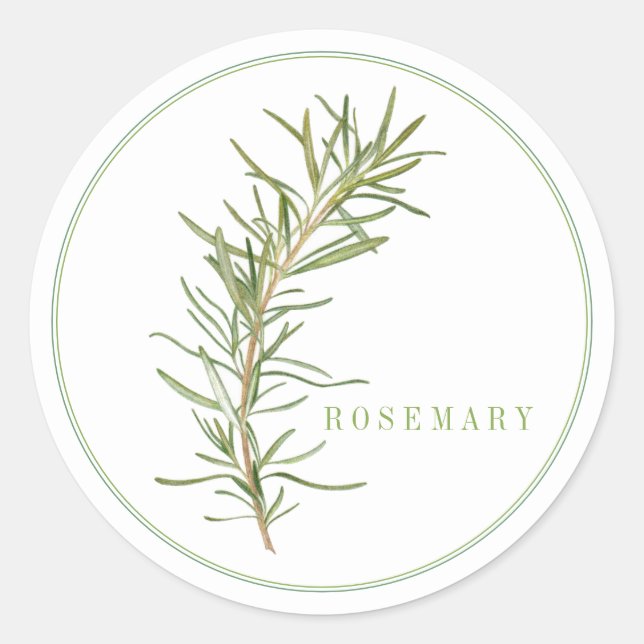 FRESH ROSEMARY Large Round Stickers (Front)