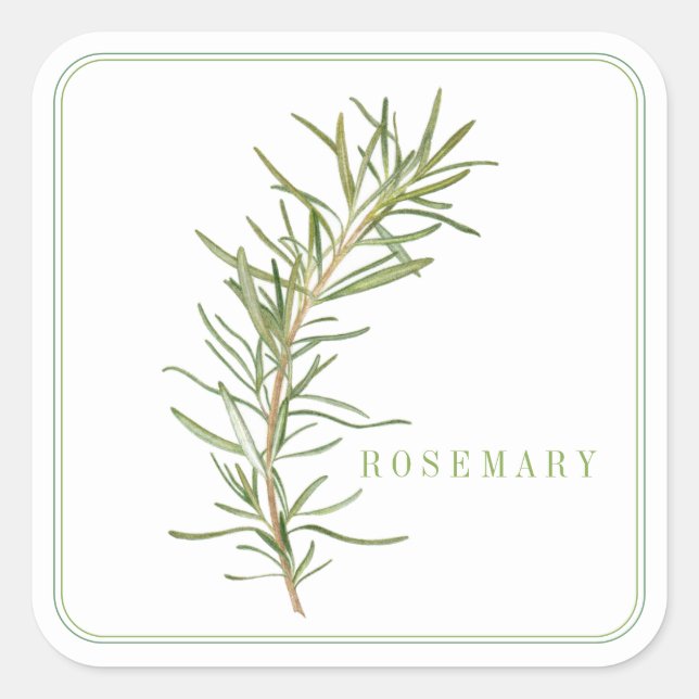FRESH ROSEMARY Large Square Stickers (Front)