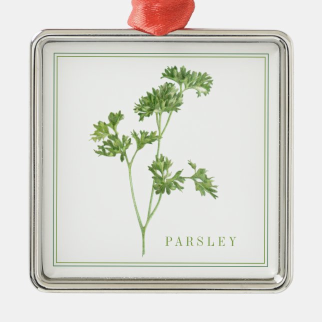 FRESH ROSEMARY Premium Square Ornament (Front)