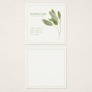 FRESH SAGE 2.5 Square Business Card