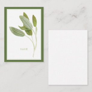 FRESH SAGE 3.5x2.5 Flat Card / Green