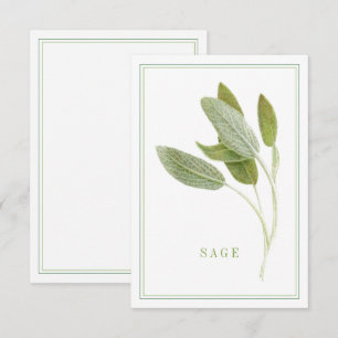 FRESH SAGE 3.5x5 Flat Card