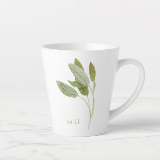 FRESH SAGE Latte Mug (Right)