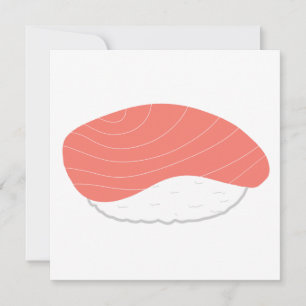 Fresh Salmon Nigiri Sushi Japanese Food Lover Invitation