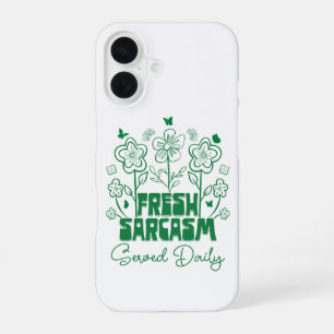 Fresh Sarcasm Served Daily Cute Flowers Butterfly iPhone 16 Case