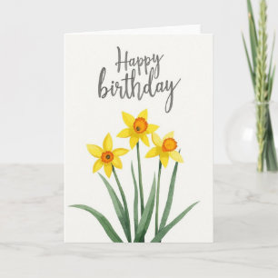 Fresh Script Birthday Card