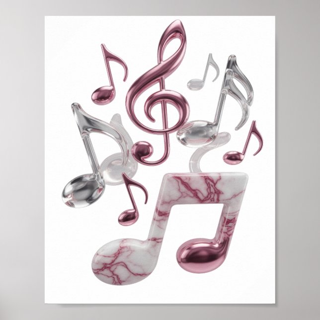 Fresh Silver ABSTRACT ART Artistic Motif v2 Poster (Front)