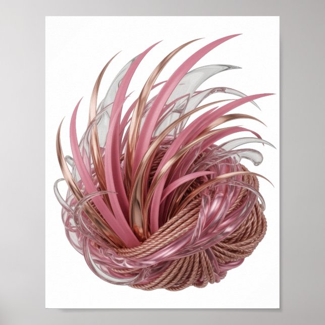 Fresh Silver ABSTRACT ART Design Poster (Front)