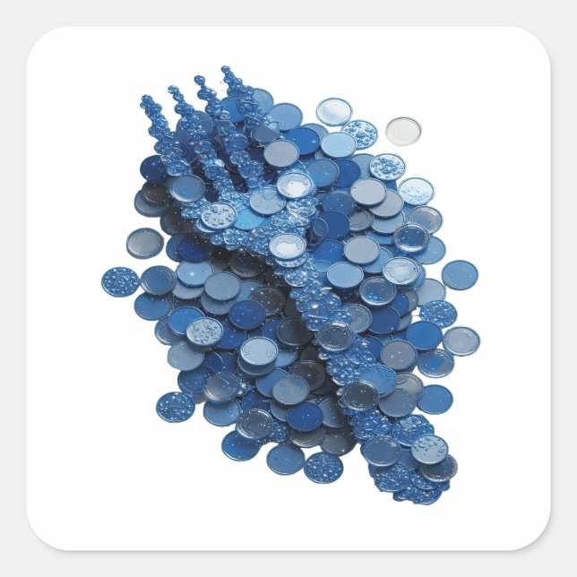 Fresh Silver DNA DOUBLE HELIX Sticker Art (Front)