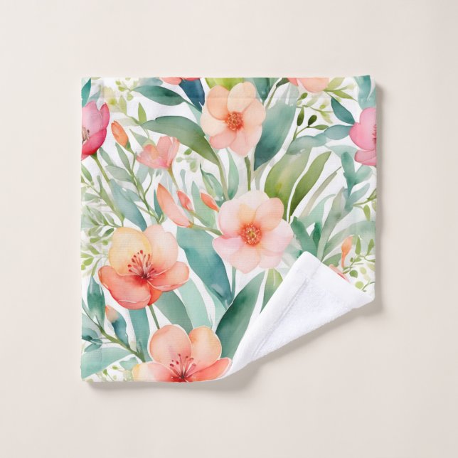 Fresh Spring Botanicals Bath Towel Set (Wash Cloth)