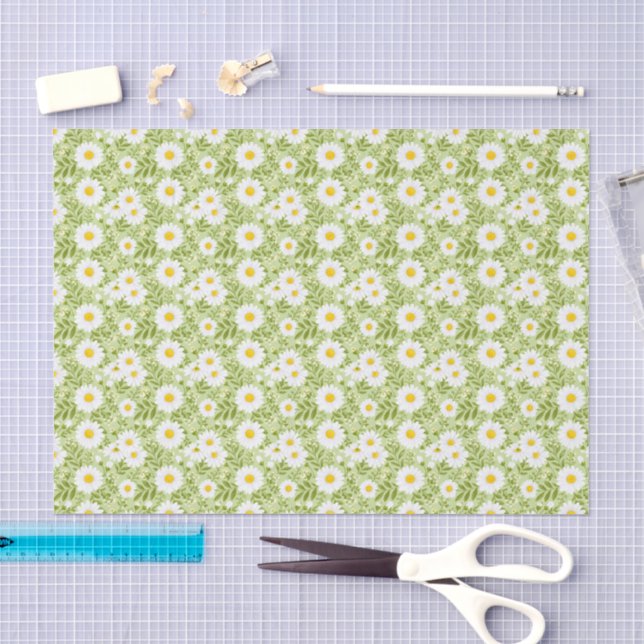 Fresh Spring Daisy Vector Art Tissue Paper (Craft)