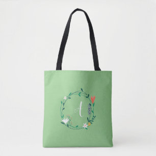 Fresh Spring Floral Garland Personalised Tote Bag