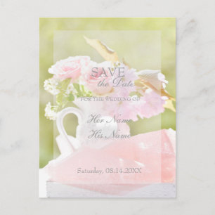 Fresh Spring Flower Bouquet Wedding Announcement Postcard
