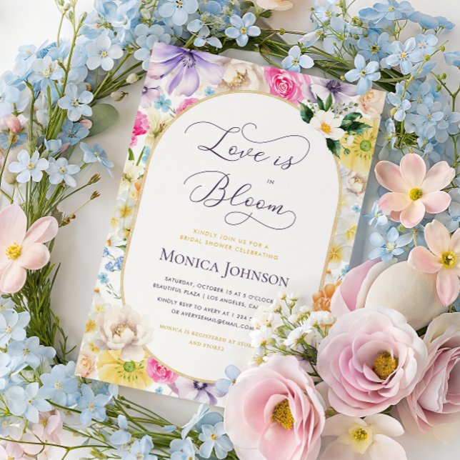 Fresh Spring Garden Love is in Bloom Bridal Shower Invitation (Creator Uploaded)