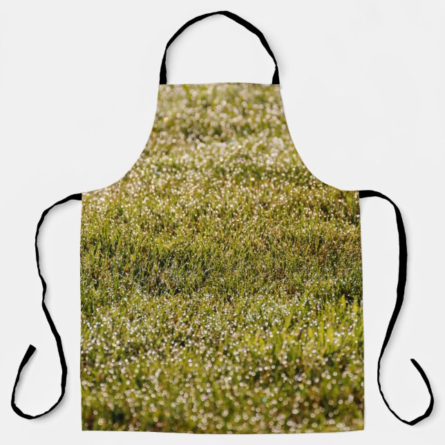 Fresh spring green grass background, with bokeh ef apron (Front)