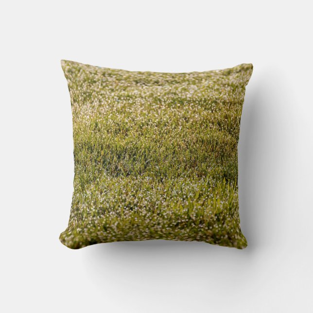 Fresh spring green grass background, with bokeh ef cushion (Front)