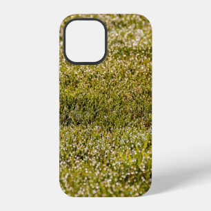 Fresh spring green grass background, with bokeh ef iPhone 12 case