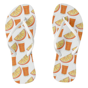 Fresh Squeezed OJ Orange Juice Citrus Fruit Slice Jandals