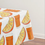 Fresh Squeezed OJ Orange Juice Citrus Fruit Slice Tablecloth<br><div class="desc">Design features an original marker illustration of a wedge of orange citrus fruit and a glass of fresh-squeezed Florida orange juice. This orange illustration is also available on other products. Coordinating citrus fruit illustrations are also available. Don't see what you're looking for? Need help with customisation? Click "contact this designer"...</div>