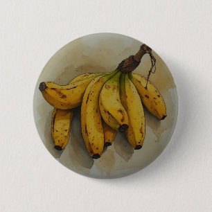 Fresh Stack of Bananas 6 Cm Round Badge