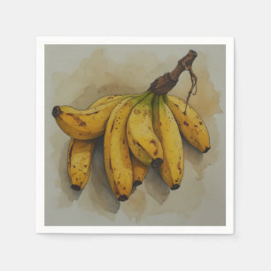 Fresh Stack of Bananas Napkin