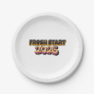 Fresh Start 2026 – Minimalist Modern Plate Design