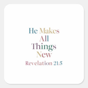 Fresh Start Awaits The Heart's Desire In Christ Square Sticker