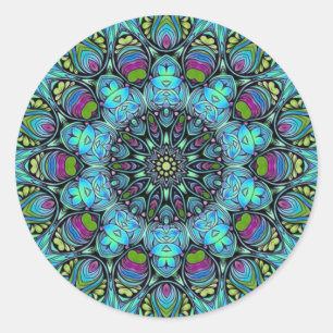 Fresh Start Mandala  Classic Round Sticker
