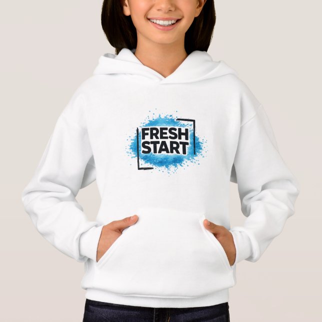 Fresh Start Motivational Typography Blue Splash (Front)